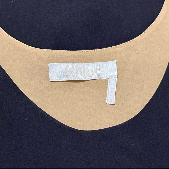 Chloé Chloe Reversible Tank Top in Black/Beige Silk Crepe de Chine - Picture 7 of 10